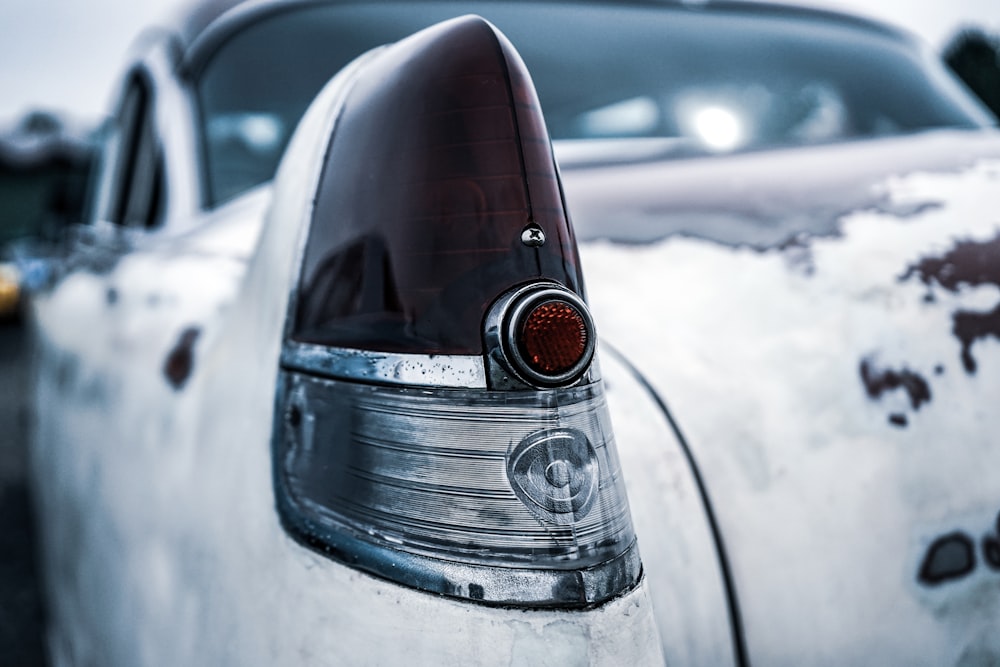 red vehicle showing taillight