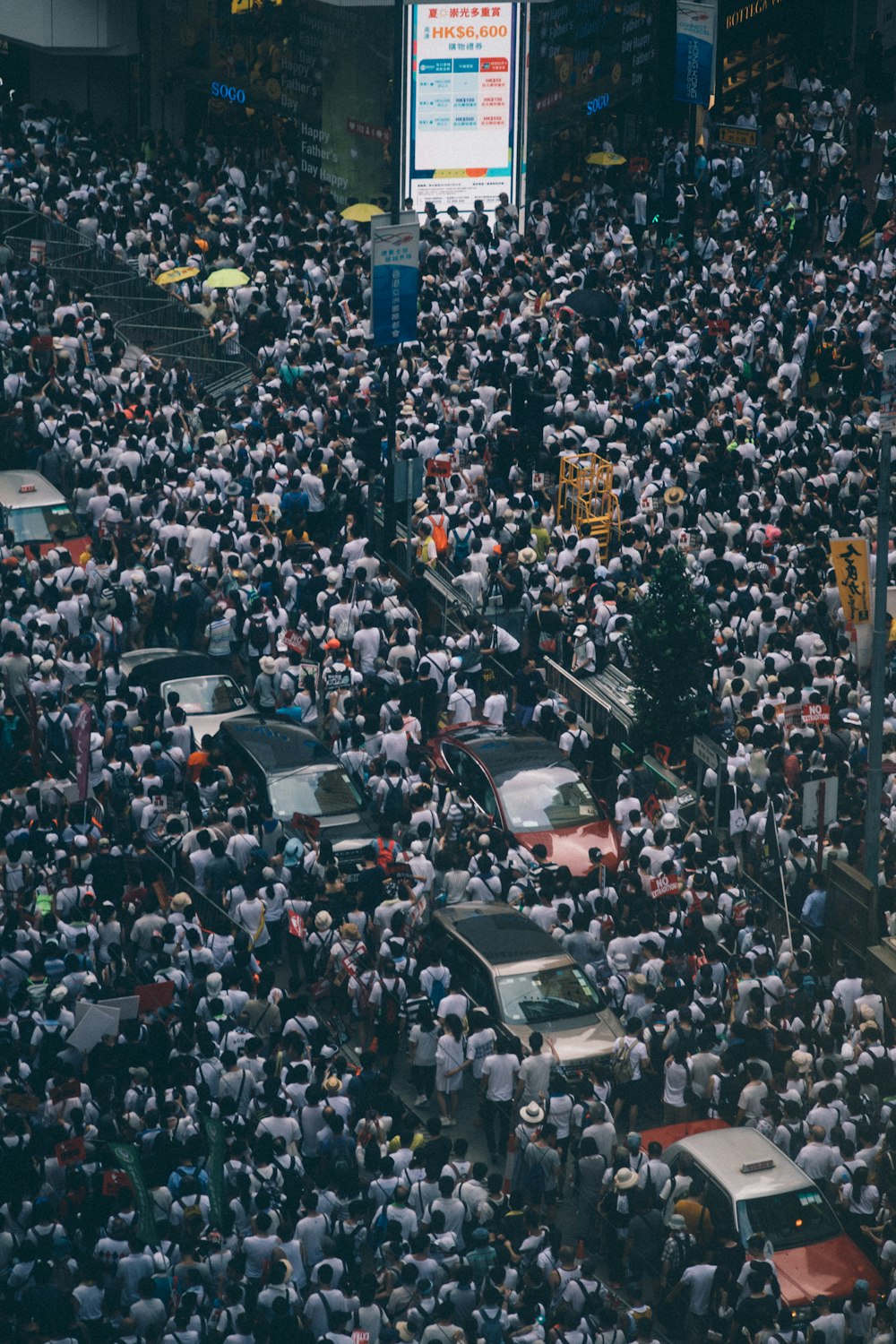 people near building