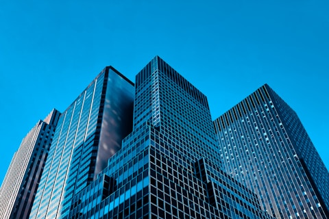 low angle view high rise buildings