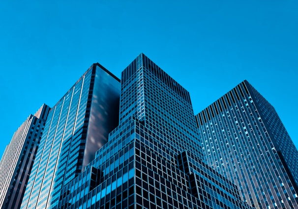 low angle view high rise buildings