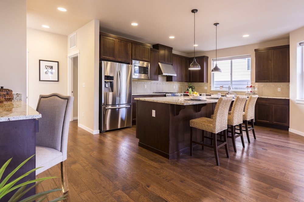 brown and beige kitchen interior