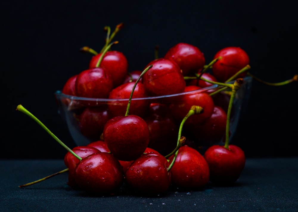 bowl of red cherries