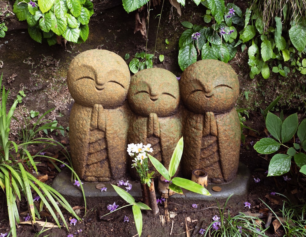 brown wooden bird figurines