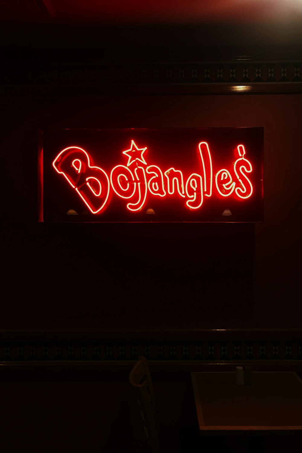 Bojangles neon signage