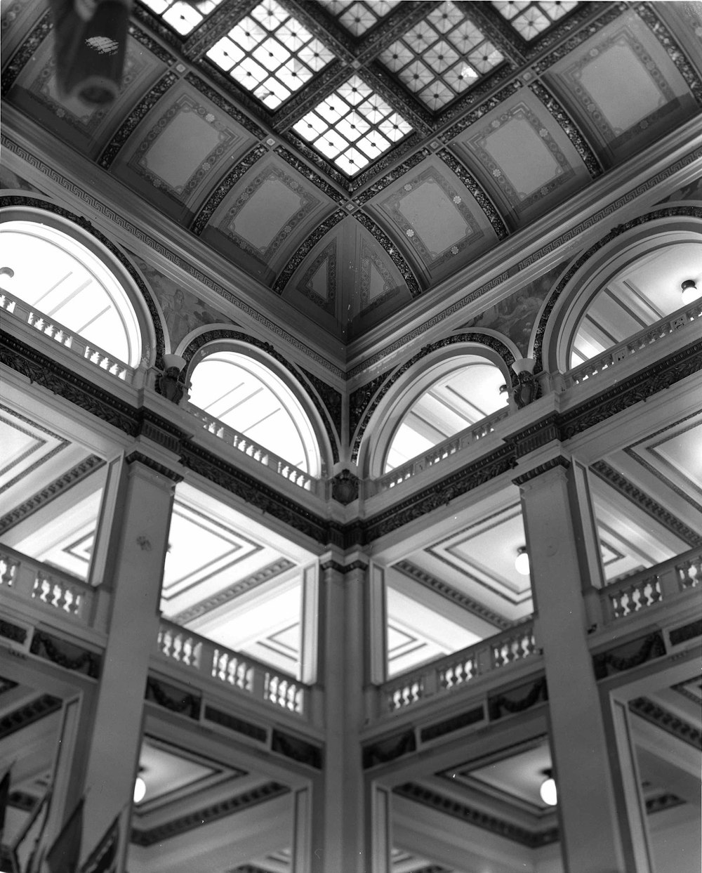 white and gray concrete building interior