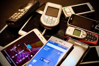 assorted-color phone lot