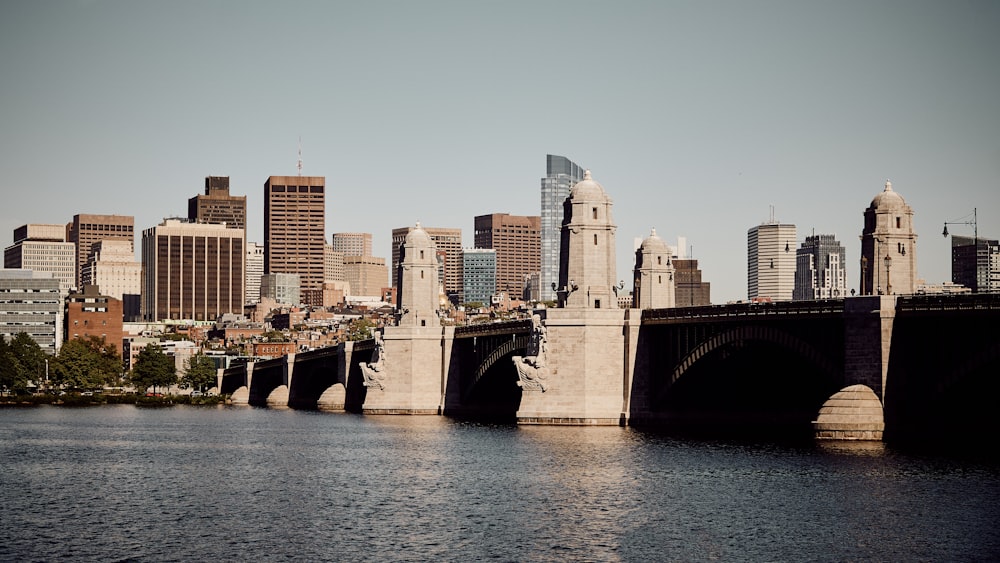 city buildings near bridge