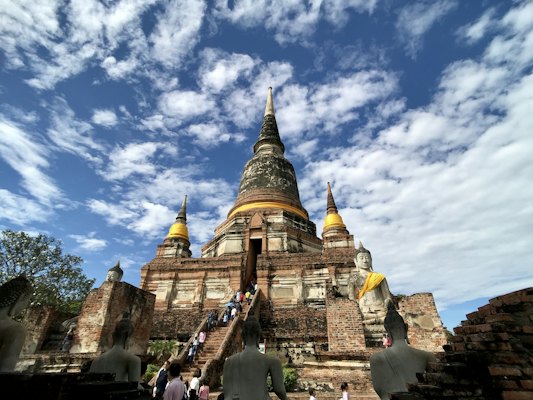 Yellow and brown structure — Ayutthaya, Thailand