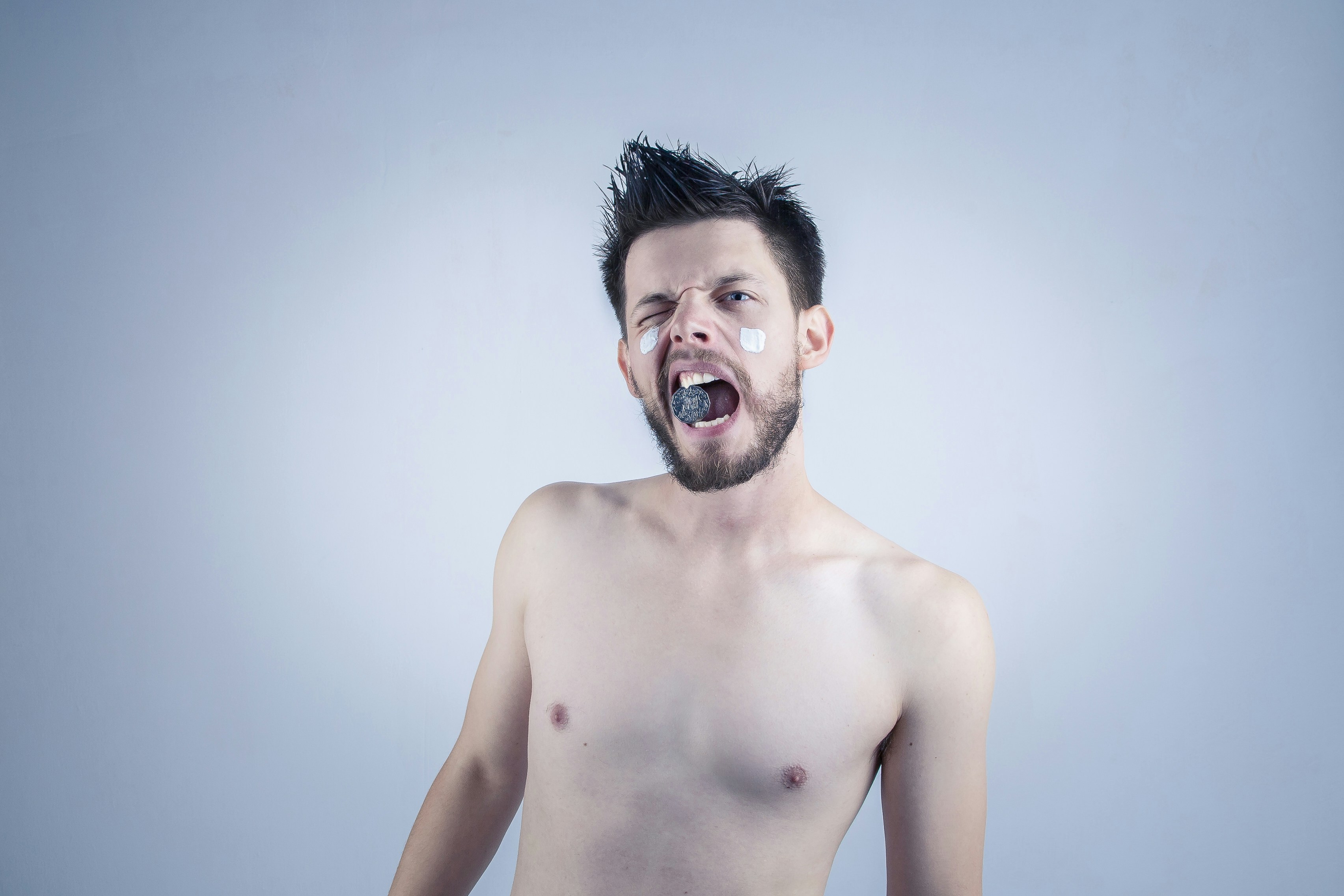 topless man