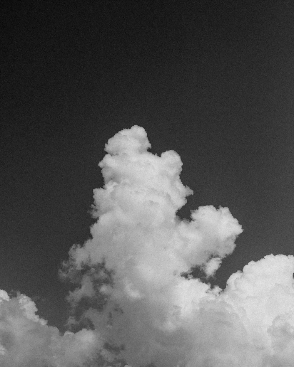 grayscale photo of cloud