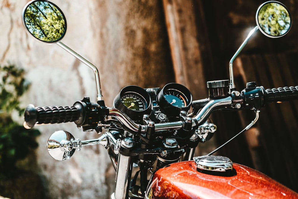 close-up photography of motorcycle