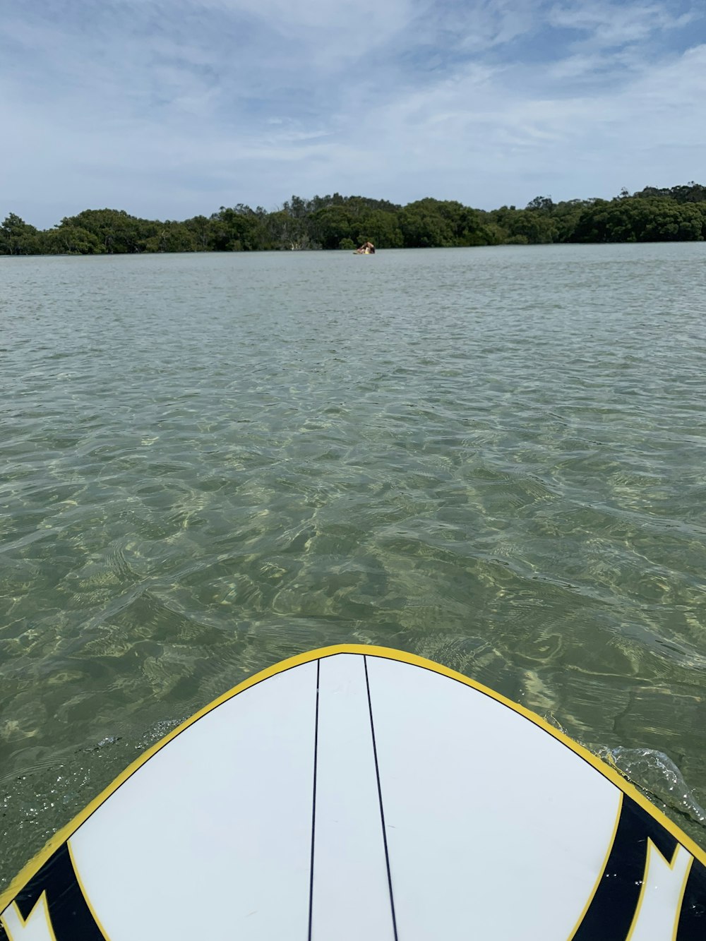 white surfboard