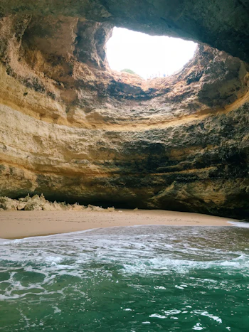 Vacation photoshoot at Benagil sea cave in the Algarve, Portugal