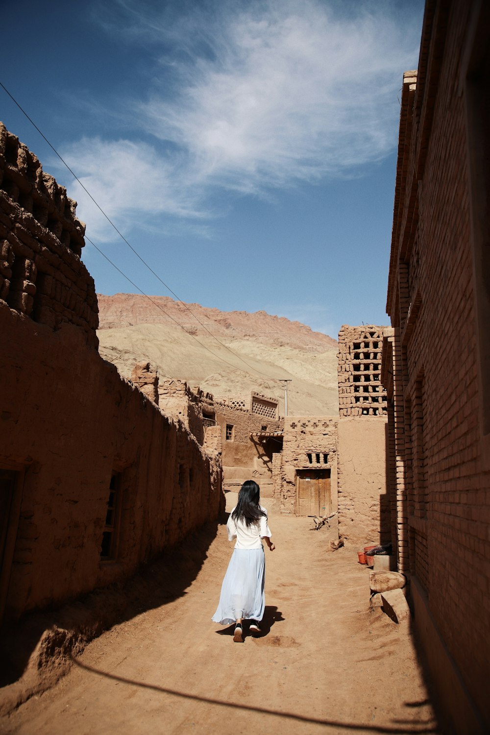 unknown person walking outdoors