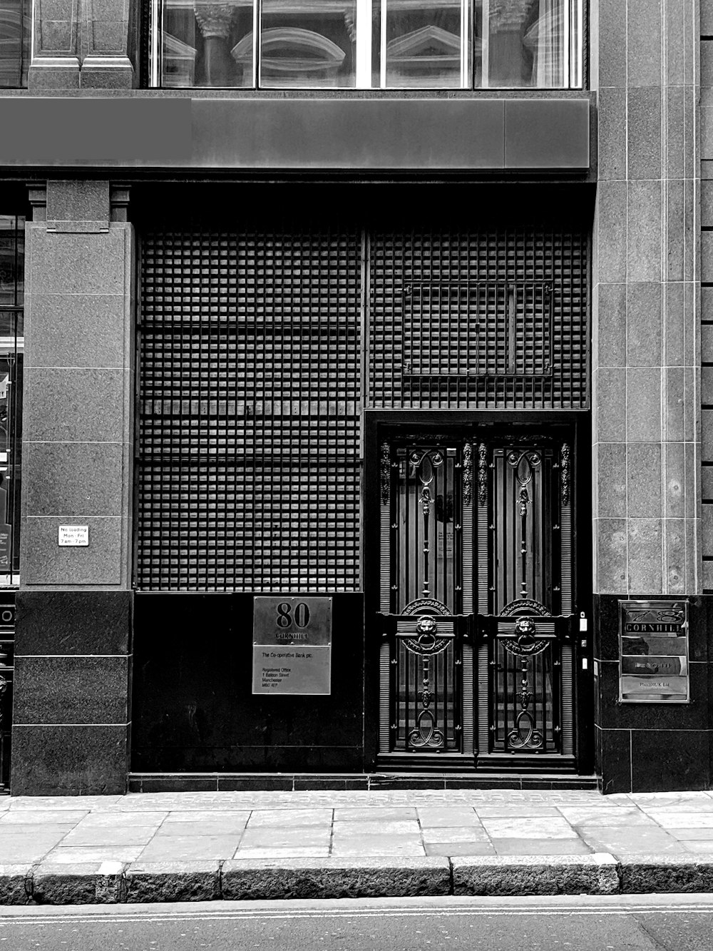 architectural photography of gray and black house