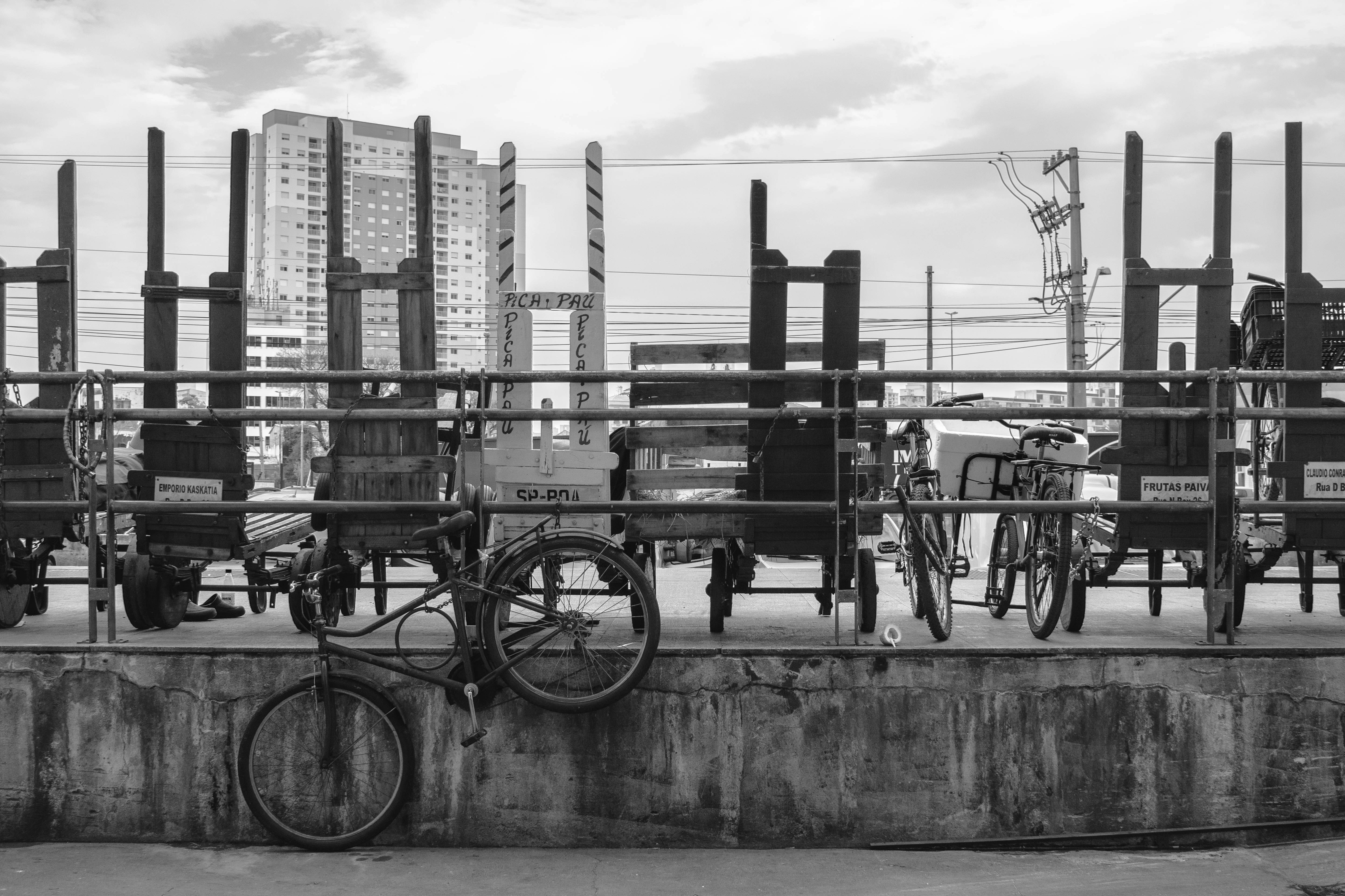 bikes near railings