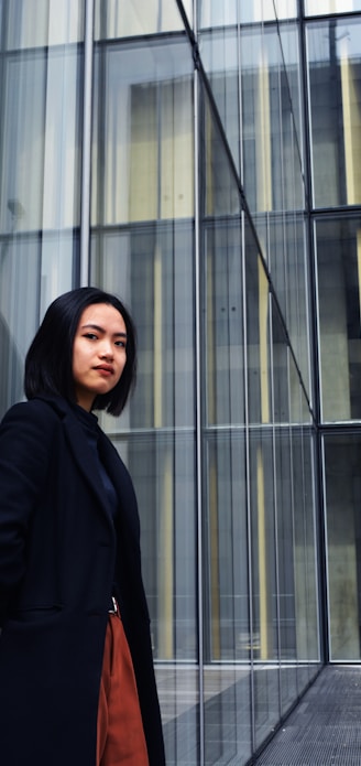 woman wearing black blazer