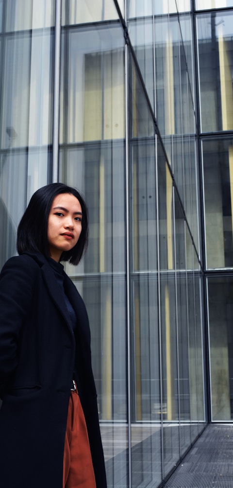 woman wearing black blazer