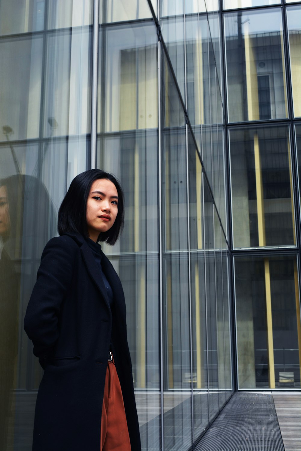 woman wearing black blazer