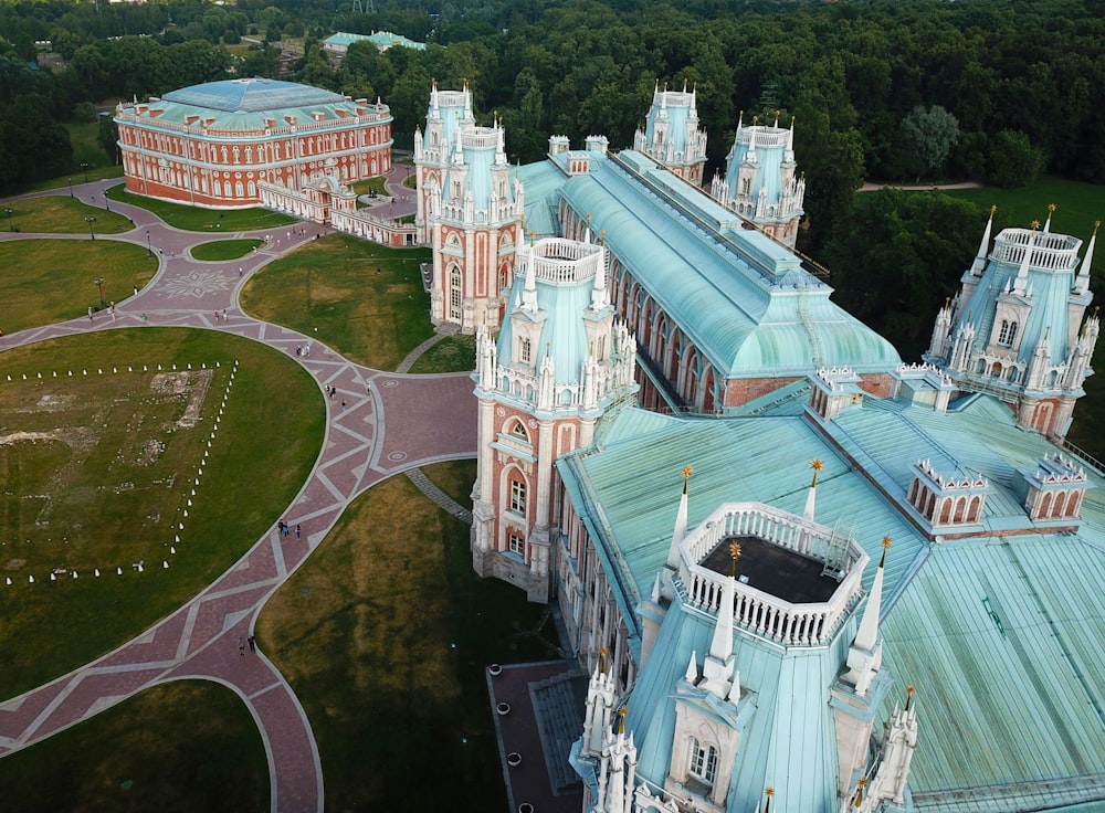 aerial photography of building