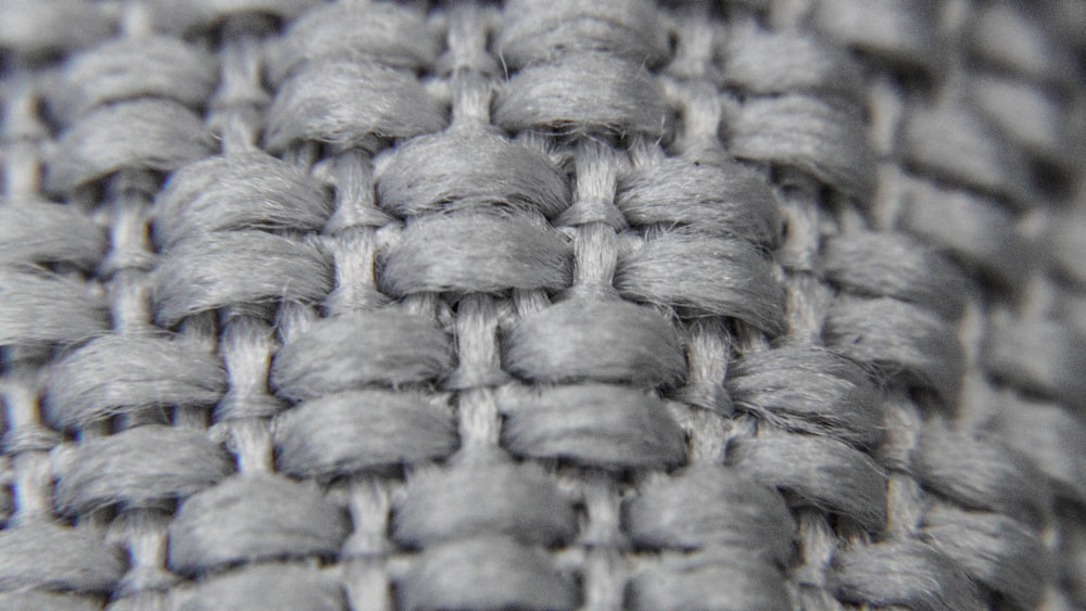 a close up view of a woven material