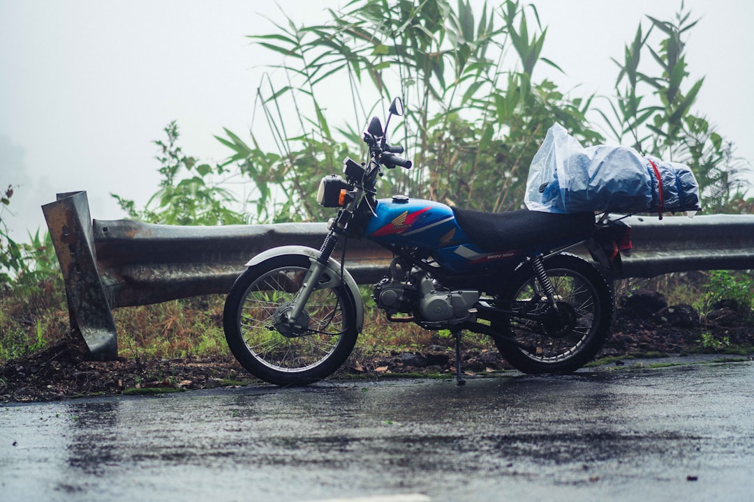 blue standard motorcycle