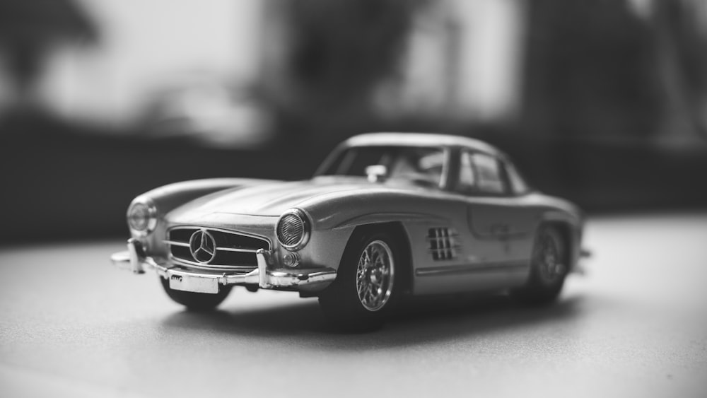 gray Mercedes-Benz vintage toy car