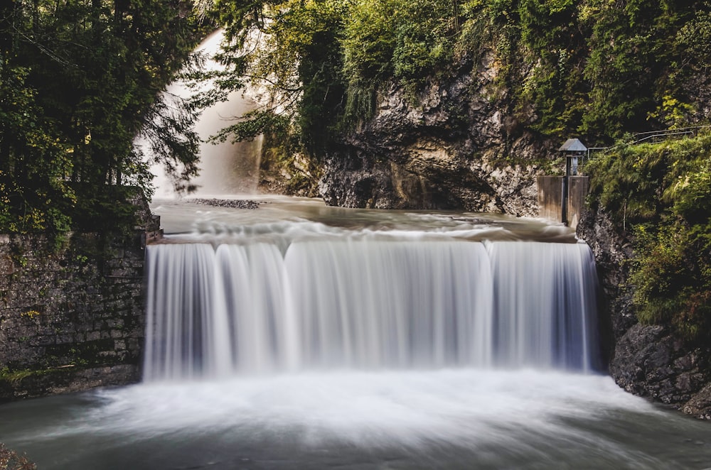 landscape photo of a waterfall