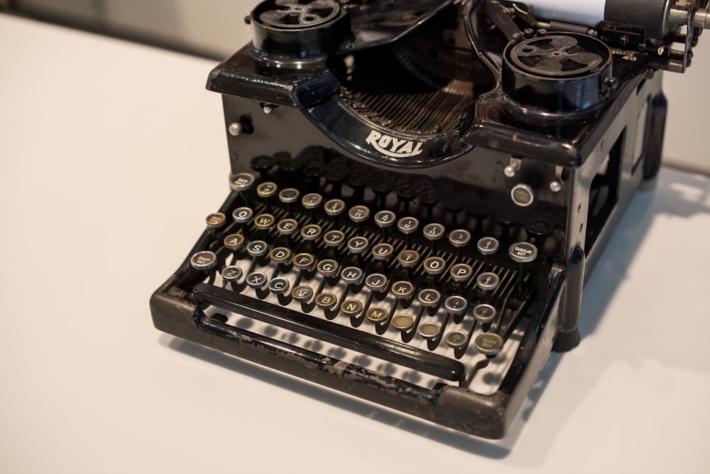 black typewriter