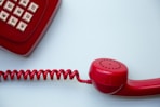 red corded home phone