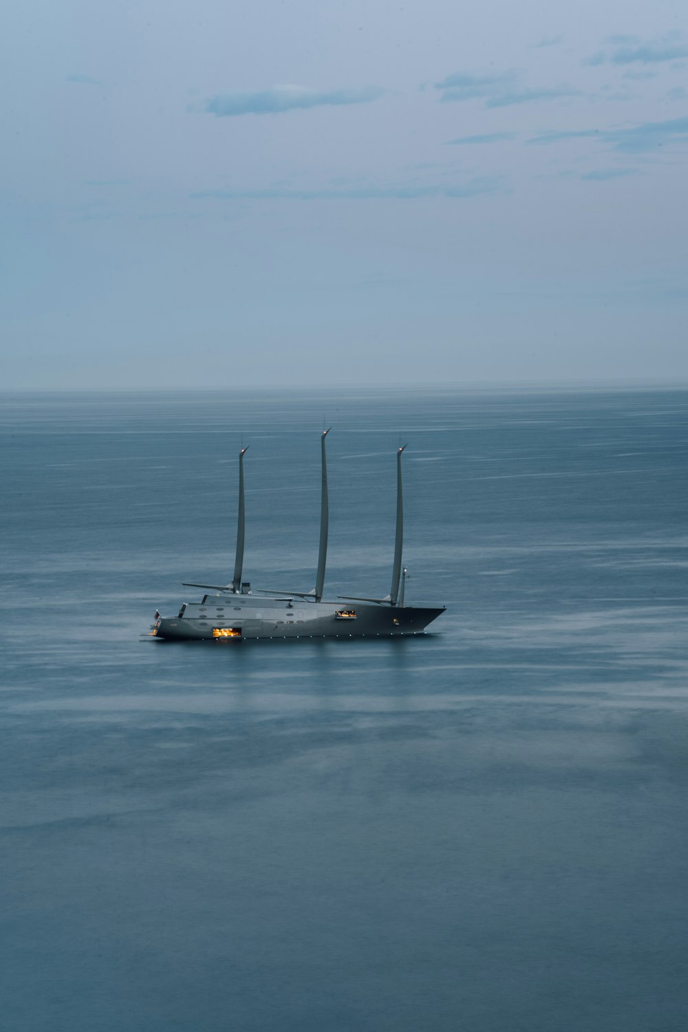 gray ship on ocean during daytime