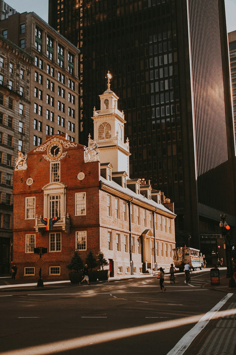 white and brown building photo