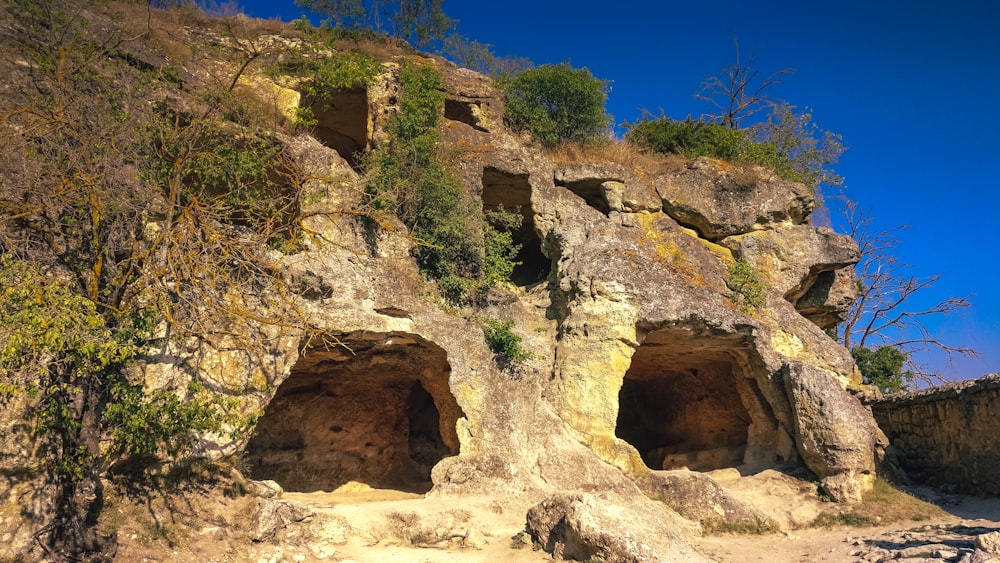 brown rock formation