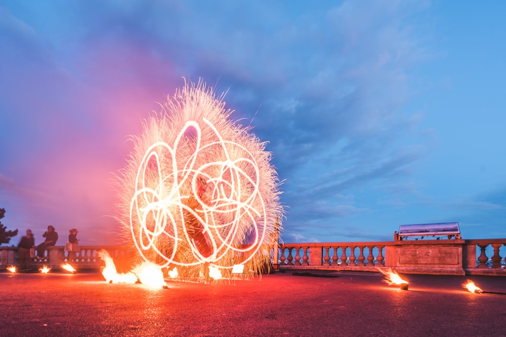 fireworks display in park