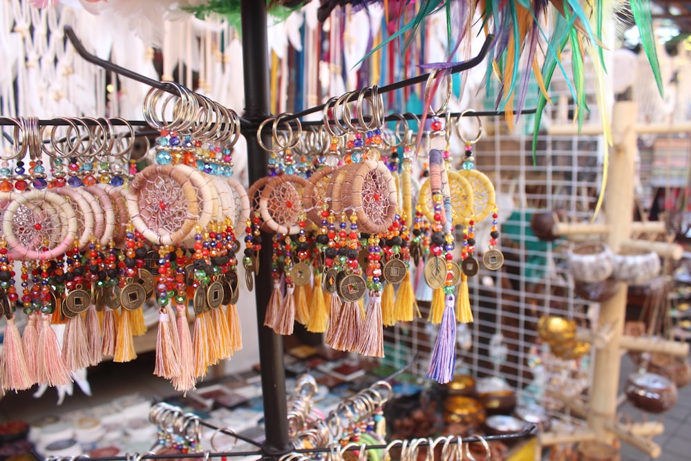 assorted-color dreamcatcher lot