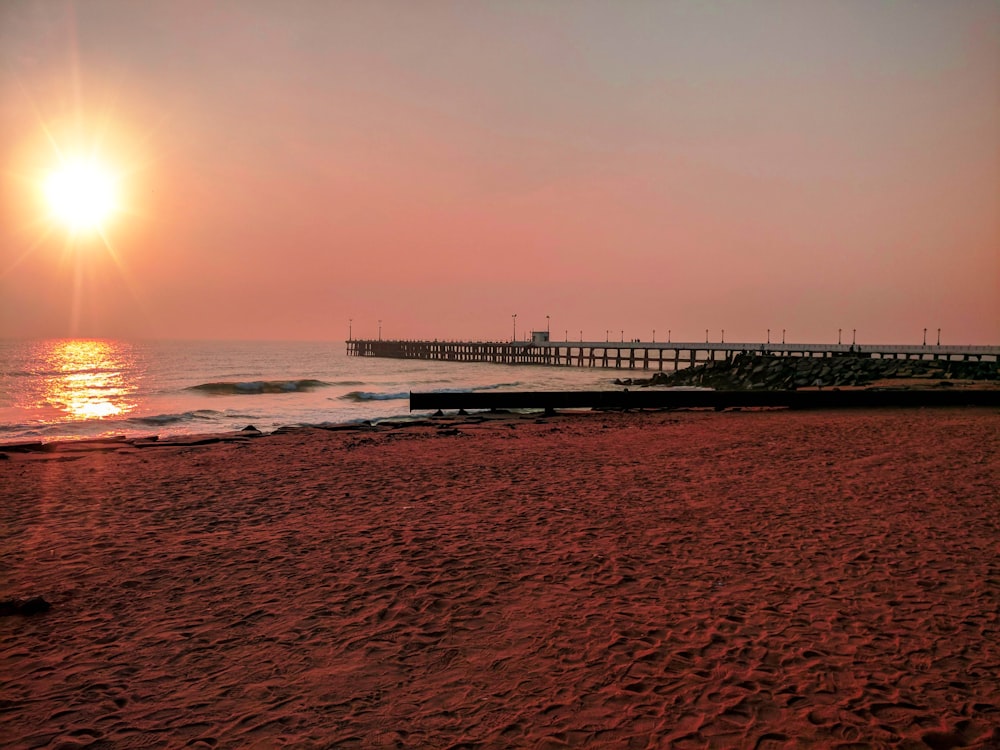 Coucher de soleil à la plage