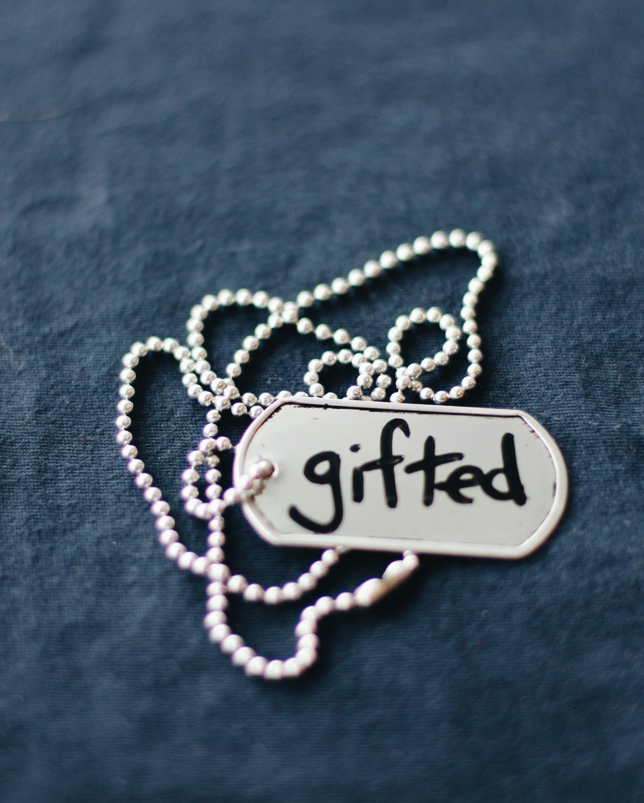 Collier argenté avec pendentif chien bronzé