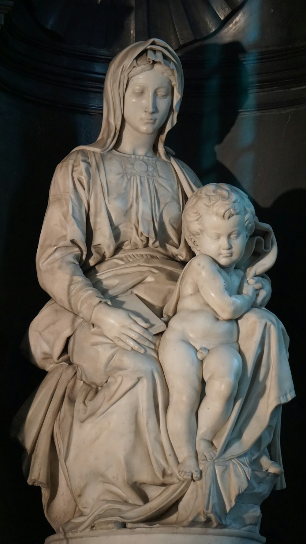 mother mary and angel figurine