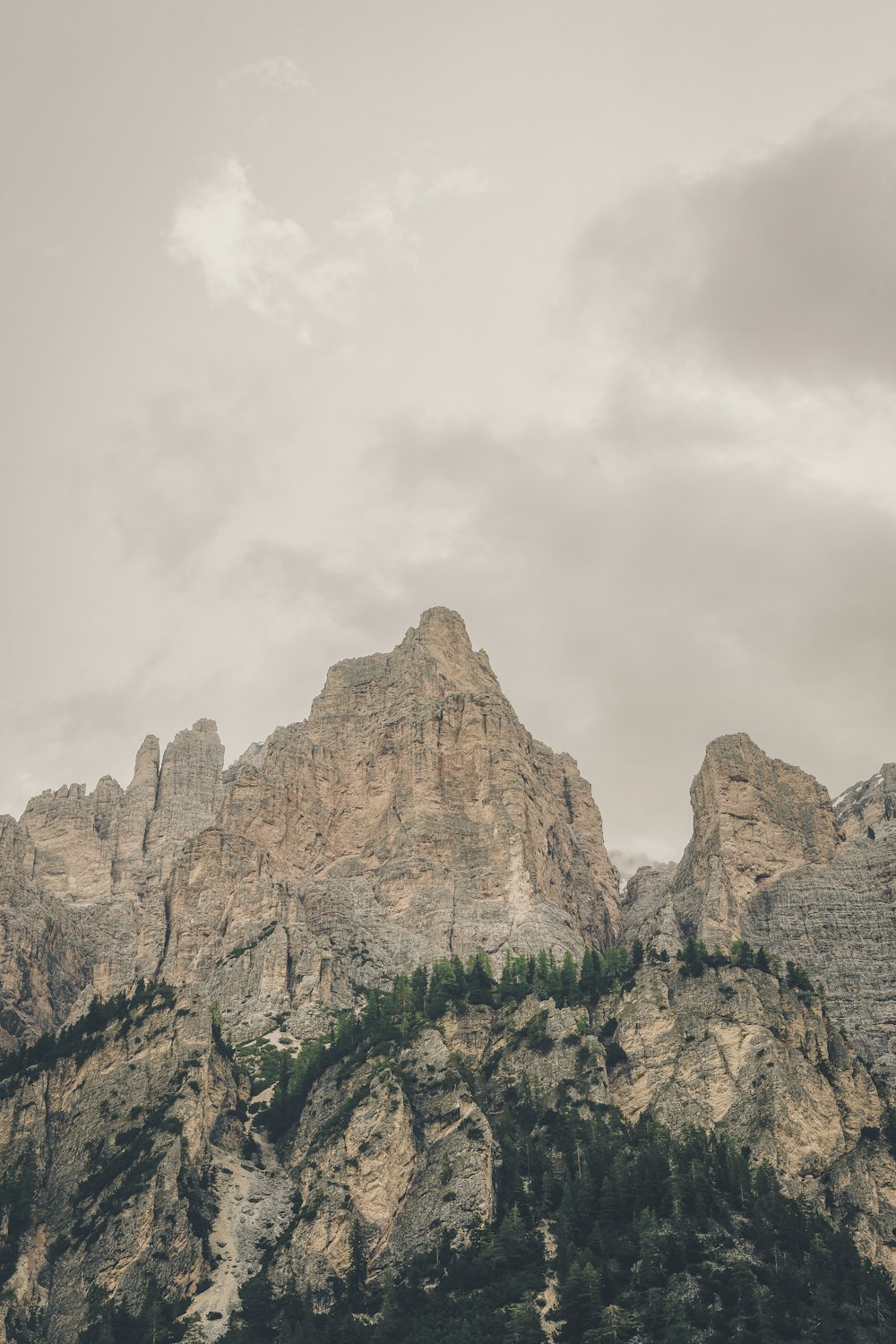 landscape photo of brown and black mountain