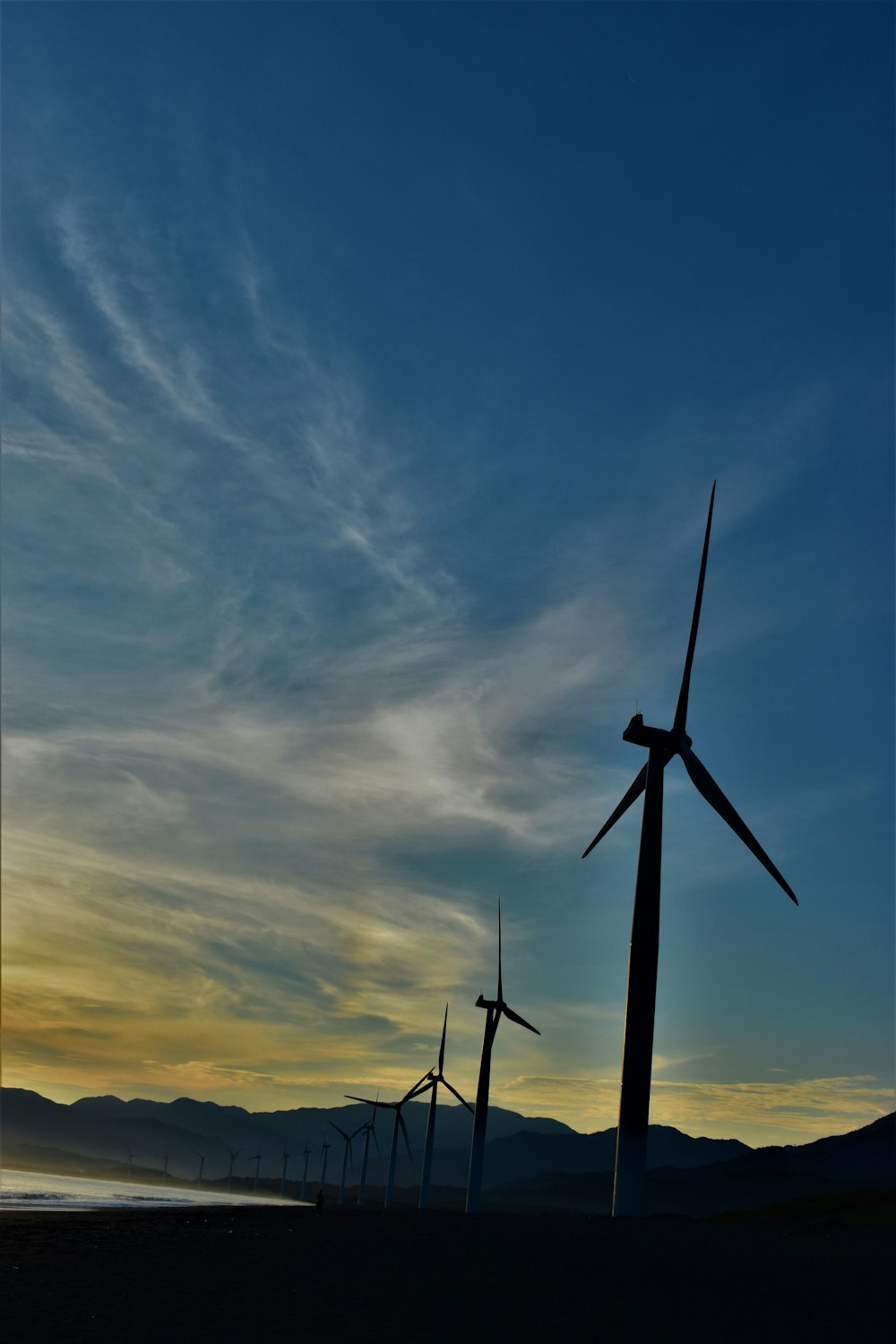 white wind mills