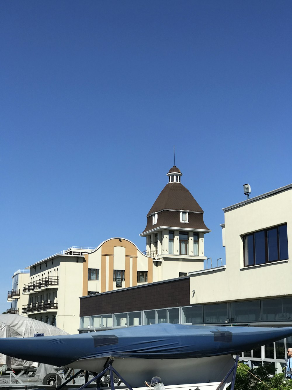 brown and white building in ddock