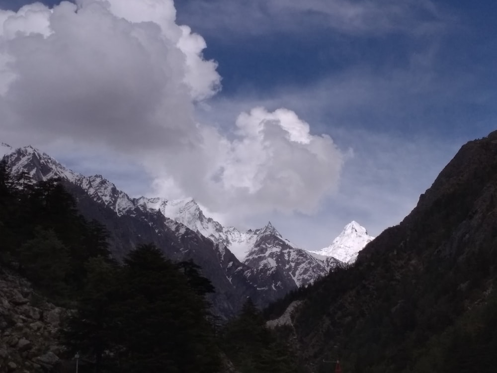 landscape photography of gray and white mountain