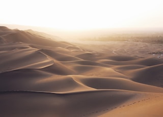 aerial photo of brown desert