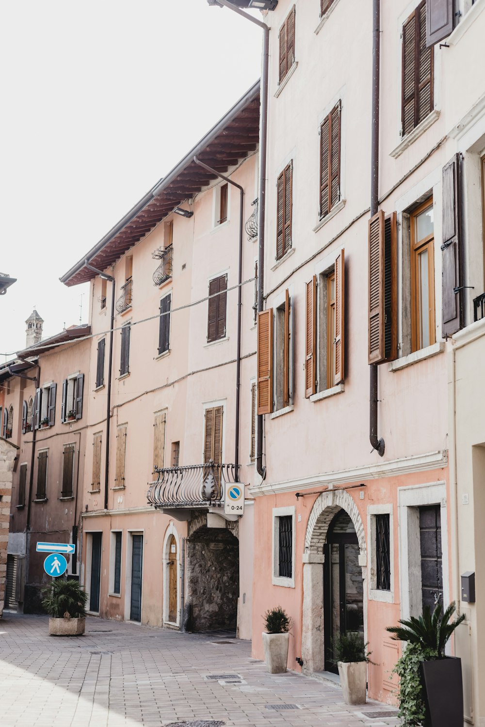 a row of buildings on a city street