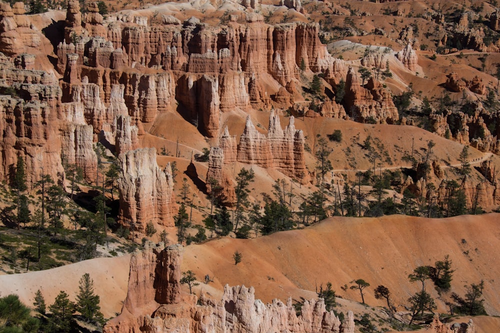 aerial photography of rock formation