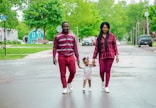 unknown persons walking on road