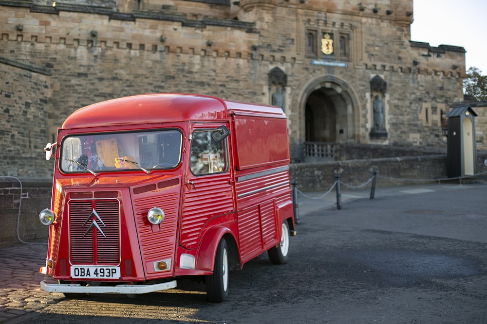 red Citroen vehicle