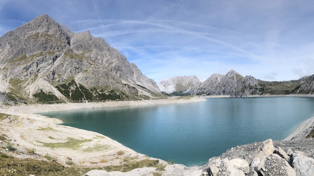 calm blue lake