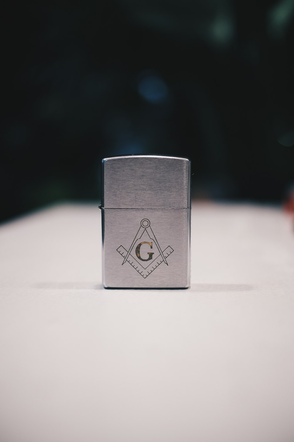 gray metal lighter