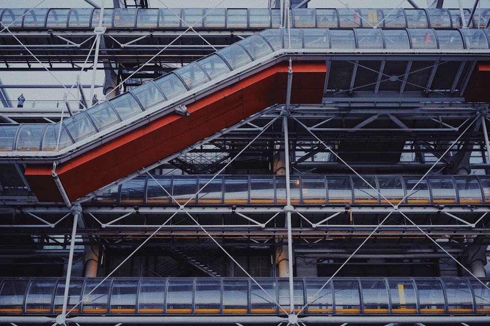 architectural photography of gray bridge